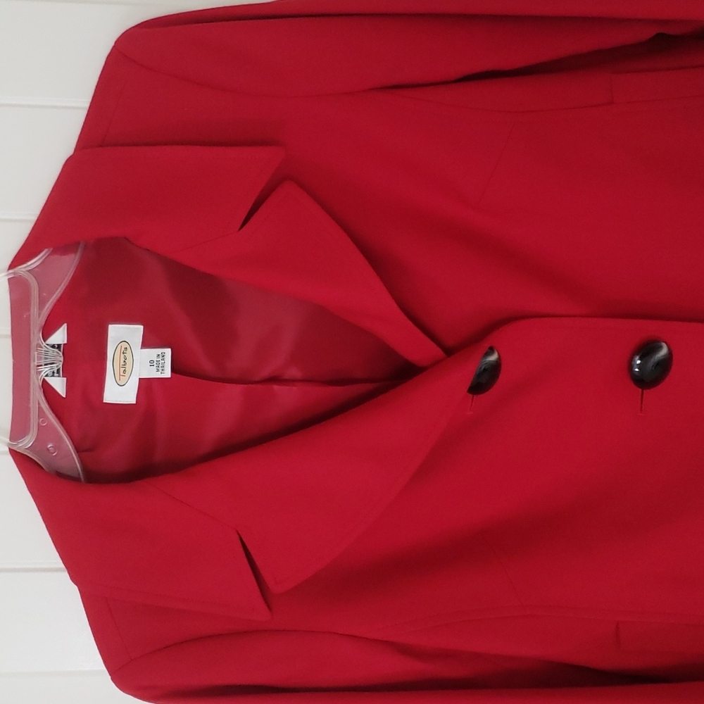 Talbots Italian Wool Blazer Holiday Dress Jacket Button Front Size 10 - Picture 2 of 8